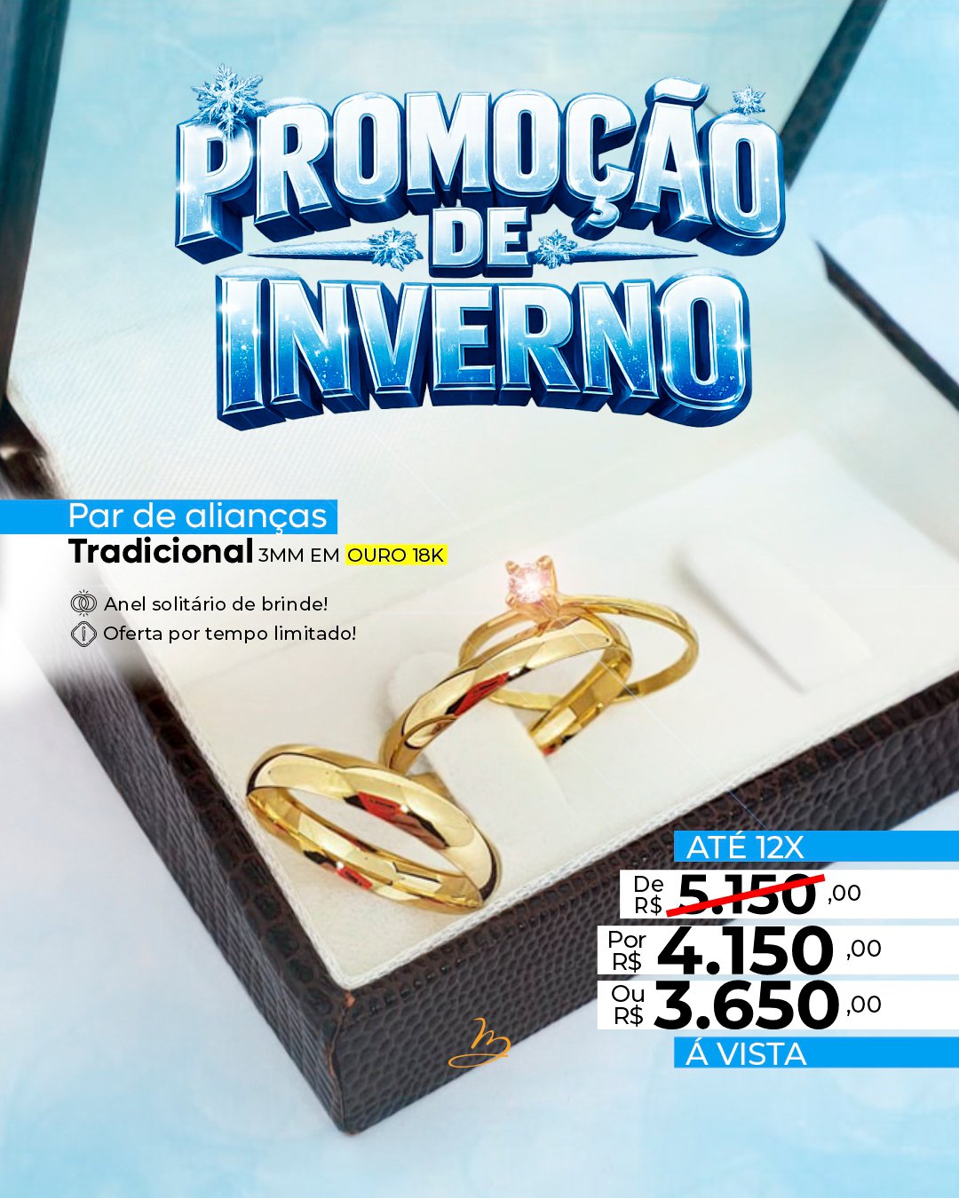 Par de alianças tradicional 4mm