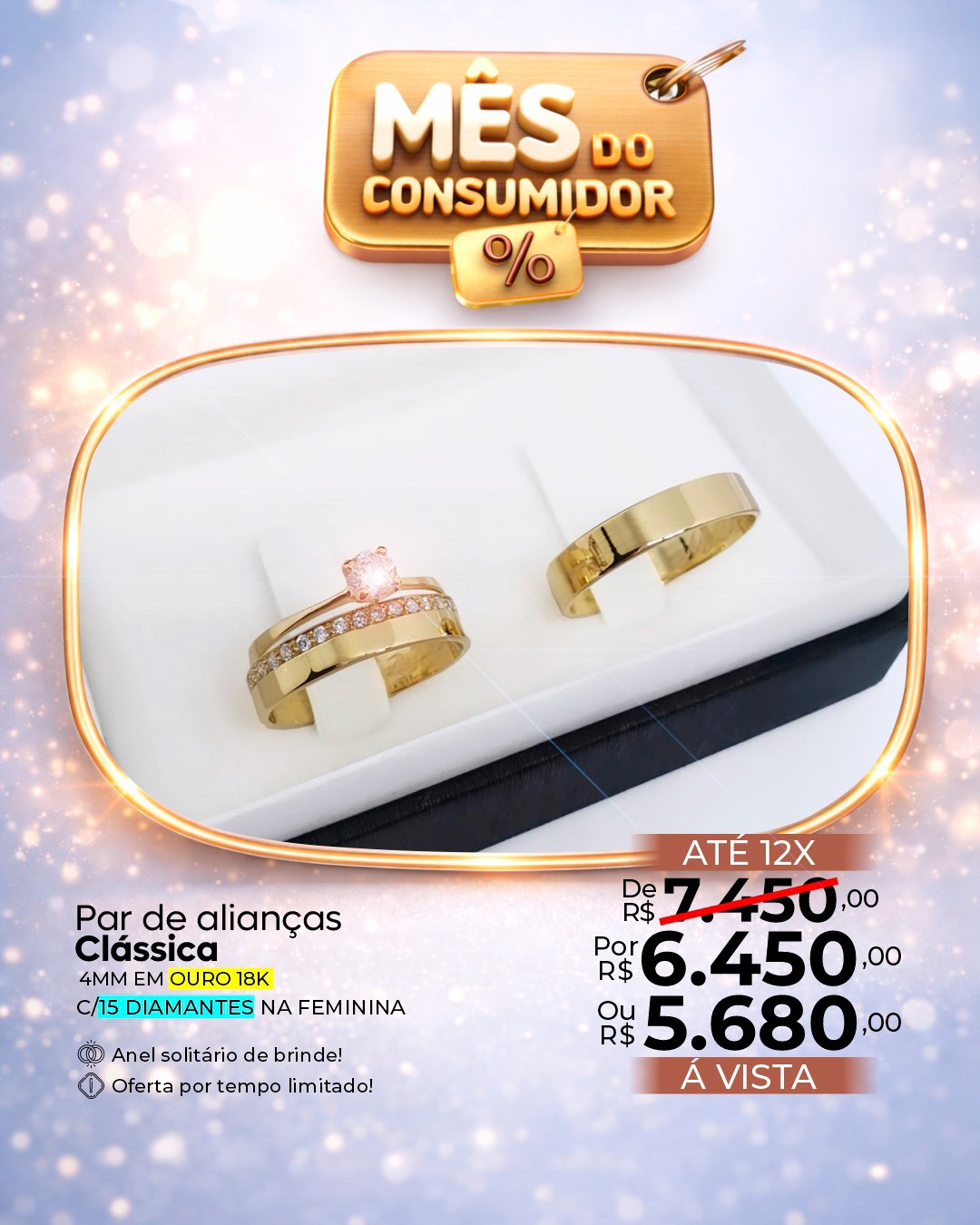 Par de alianças Classica 4mm