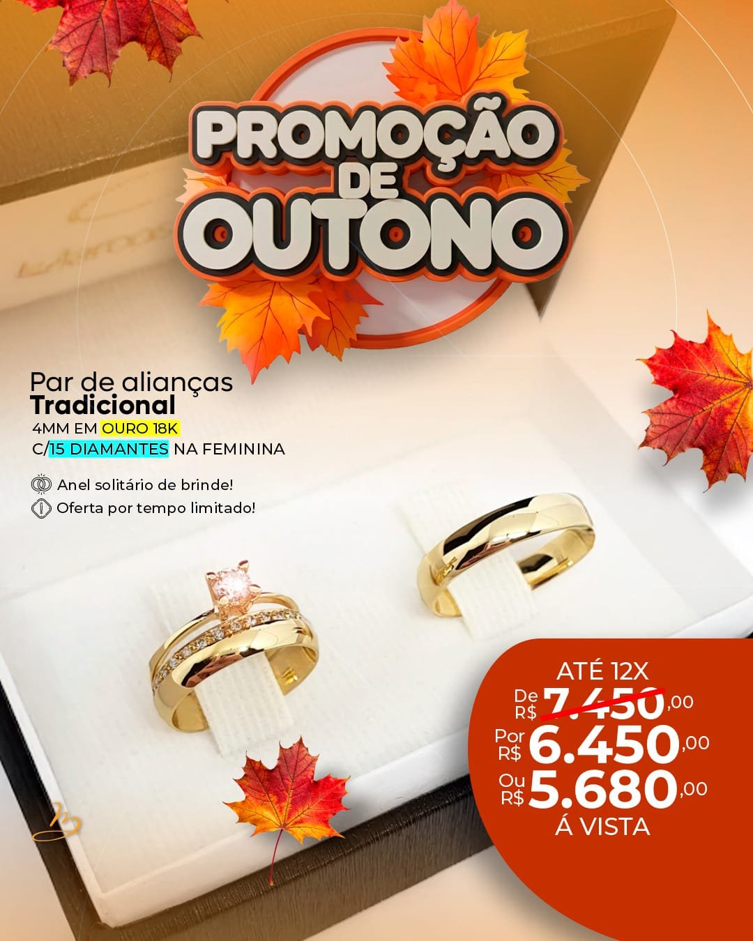 Par de alianças Tradicional 4mm