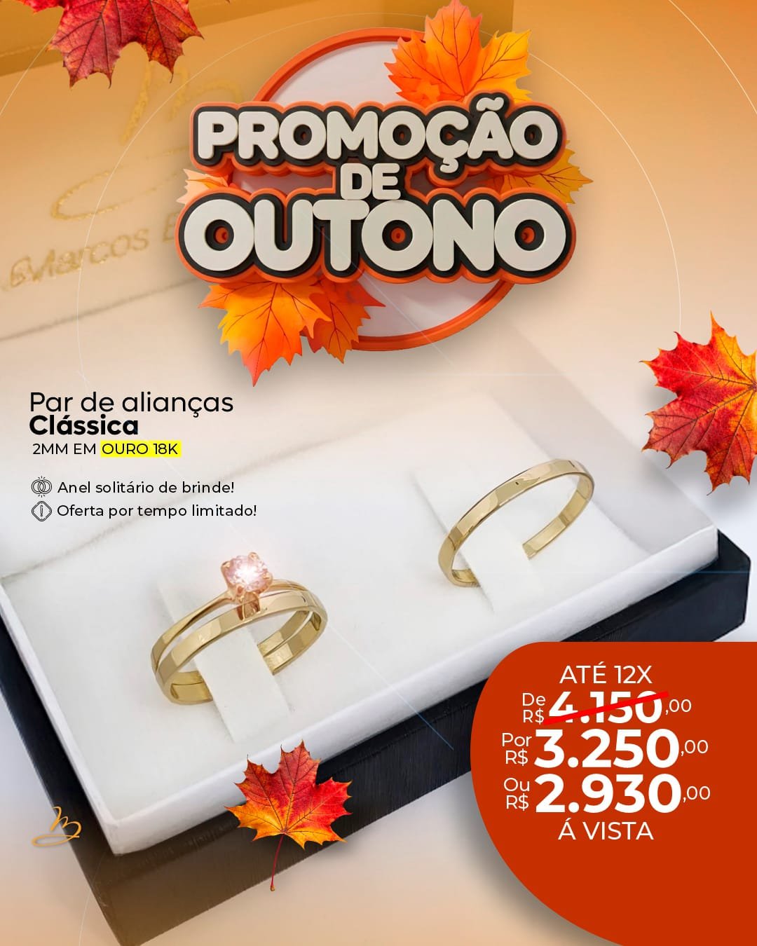 Par de alianças Classica 4mm