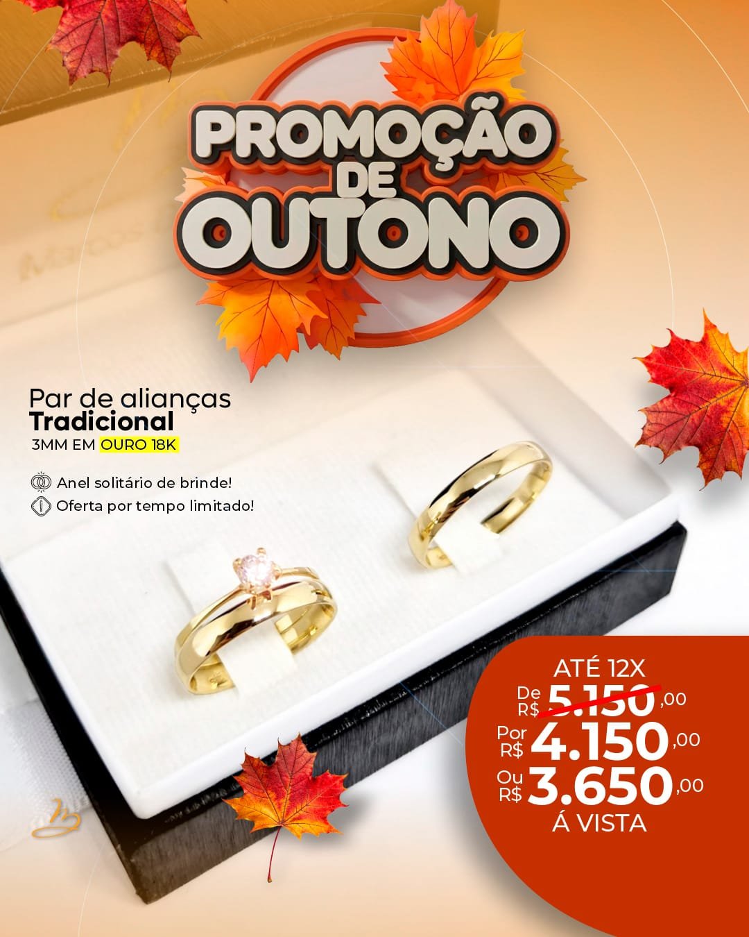 Par de alianças Tradicional 3mm