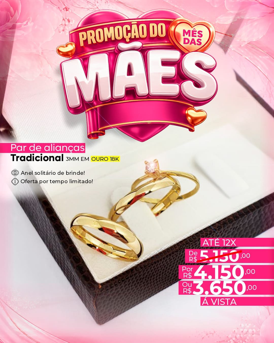 Par de alianças Tradicional 4mm