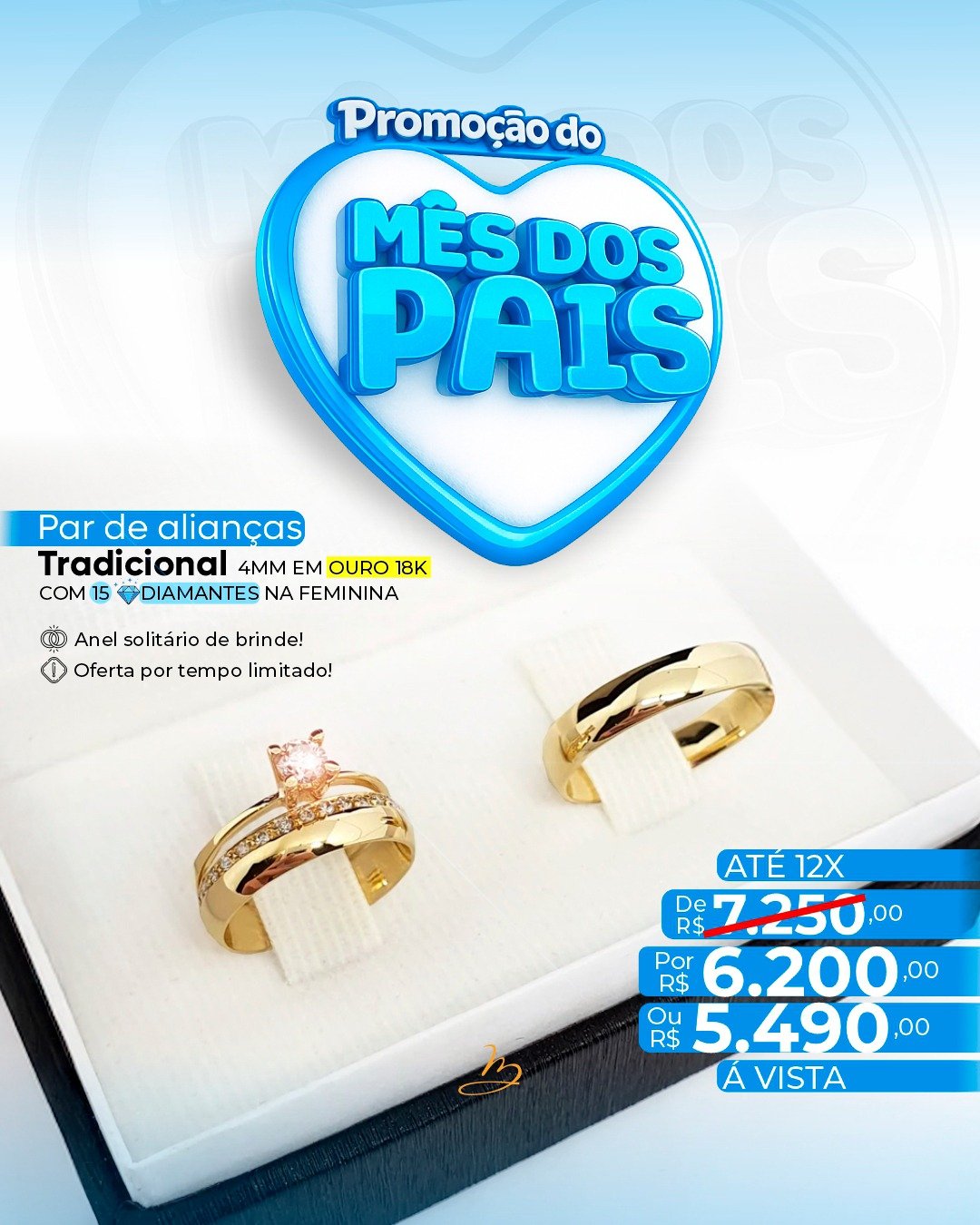Par de alianças tradicional 4mm