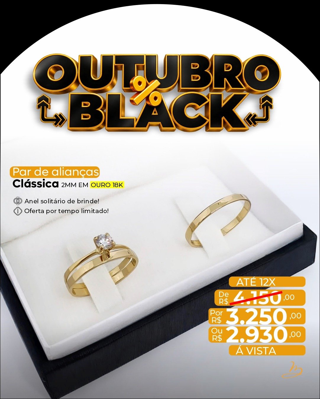 Par de alianças clássica 2mm