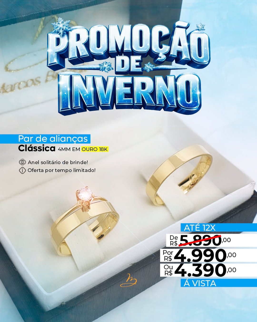 Par de alianças clássica 2mm